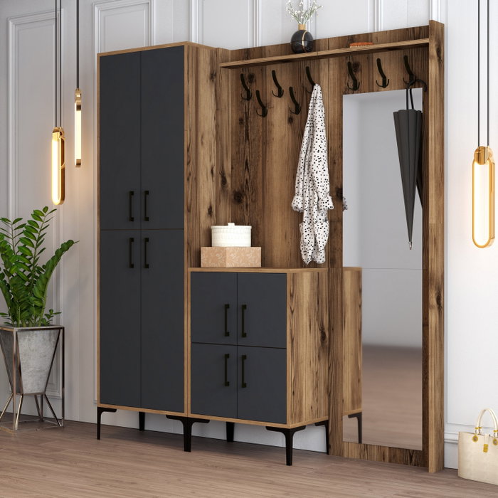 Hanah Home Berlin ABC - Nogal, Antracita